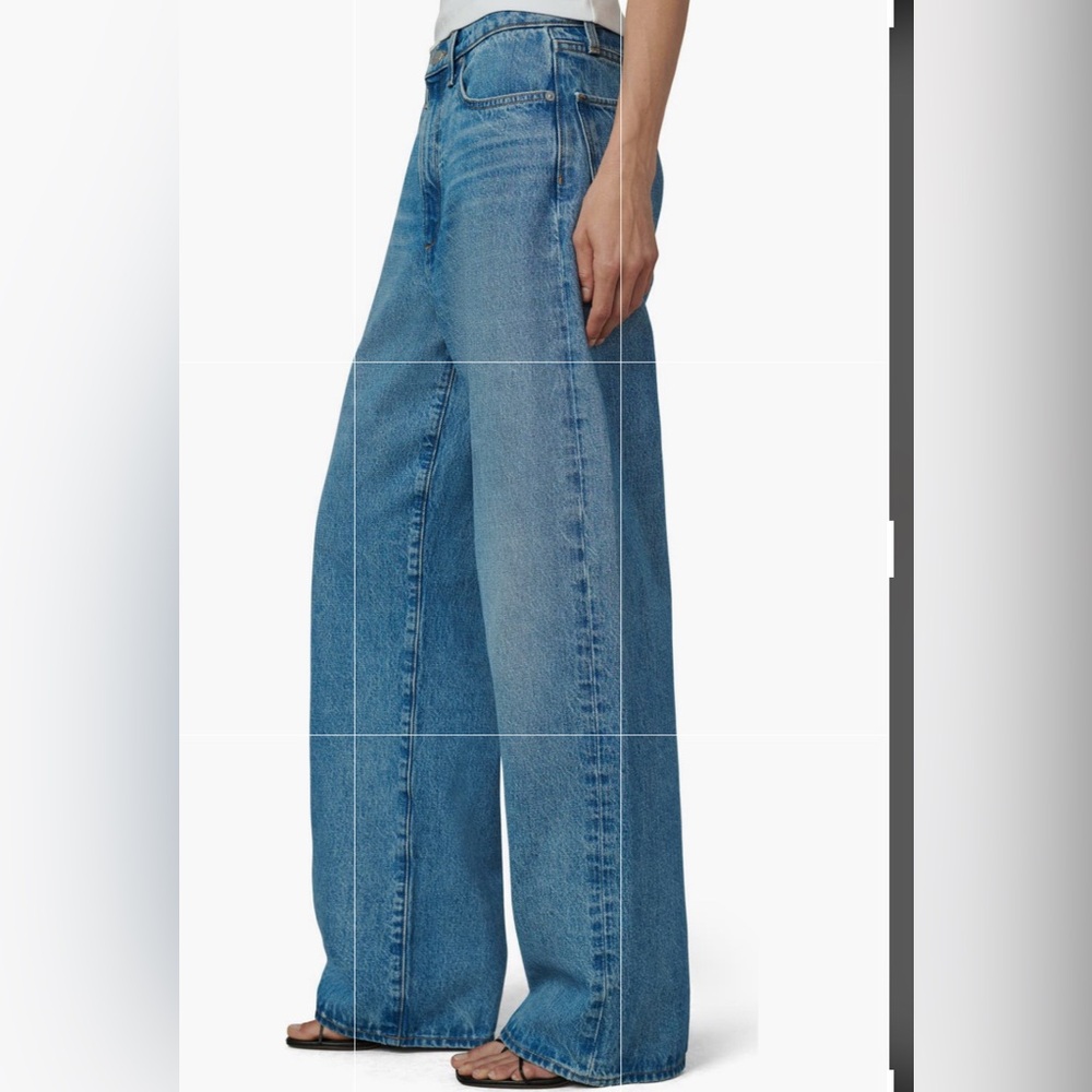 Joe's Jeans Blue Flare Wide Leg DenimThe Ryan Low Slung Baggy Jeans Size 30 -31 - Picture 3 of 15